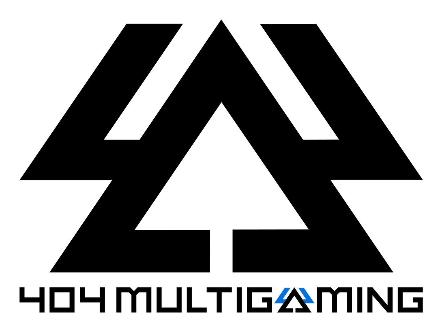 Schwarzes Logo von 404 Multigaming