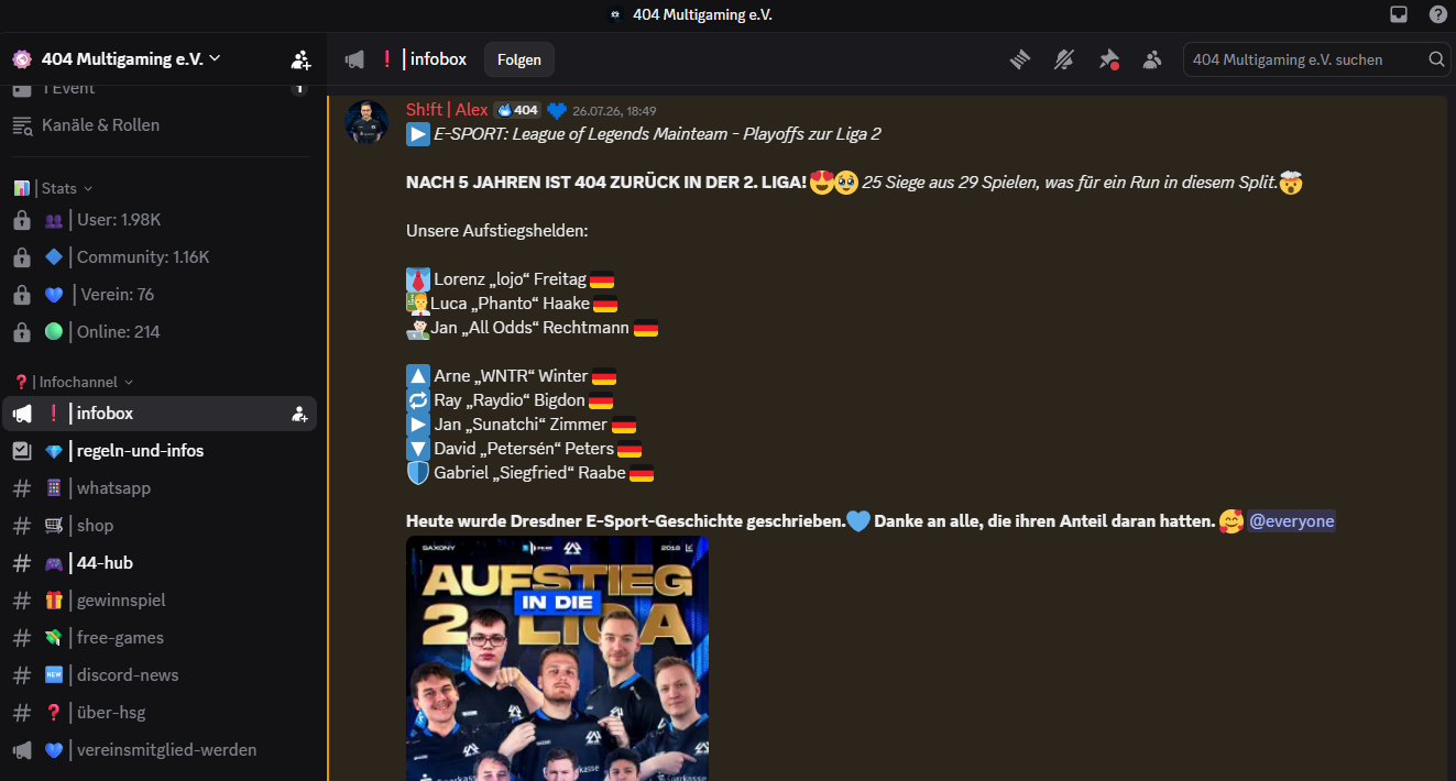 Discord Community Vorschau